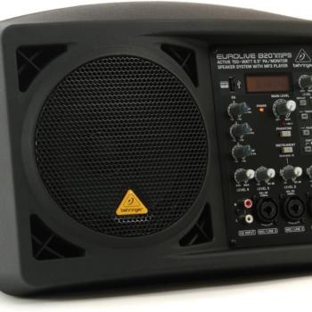 Behringer Eurolive B207MP3 Active 150W Waterproof Bluetooth PA/Monitor Speaker with Integrated Mixer
