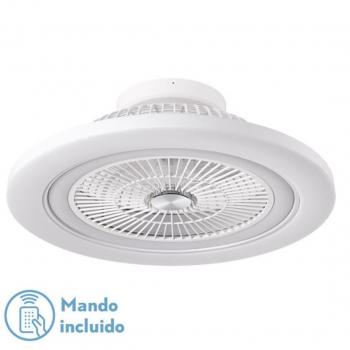 Ventilador de Techo DC Mato Blanco 72W con 5 Aspas Transparentes
