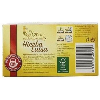 Pompadour - Hierba Luisa - Té de Plantas - 20 bolsitas