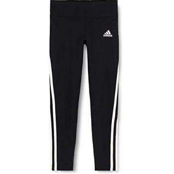 Mallas largas adidas 3 bandas niña negro/blanco