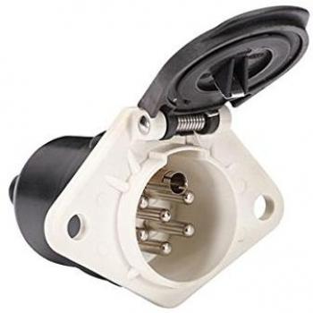 Toma corriente HELLA 8JB 008 085-011 - 24V - Conector de 7 pines - Contacto a tornillo - Plástico - DIN/ISO: 3731