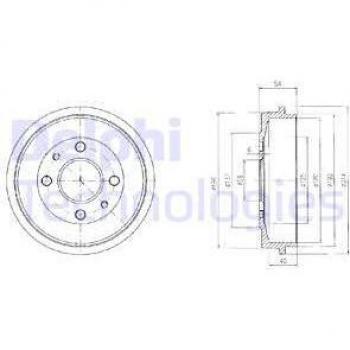 Tambor de freno DELPHI BF200, 1 pieza, marca DELPHI