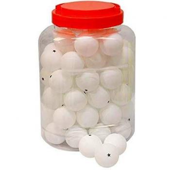 Softee Equipment Tarro 60 Pelotas PVC Essential Tenis DE Mesa, Blanco, Talla Única