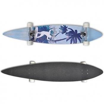 Monopatín Longboard Crucero Largo Patín Palma 117 cm 7 Eje de Aluminio