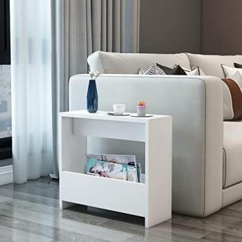 Mesa Auxiliar Rødovre con Compartimento para Revistas 60 x 55 x 20 cm Aglomerado Blanco