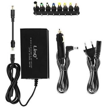Cargador Universal para Portátil de 150W con USB y 8 Cabezas Intercambiables