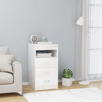 vidaXL Drawer Cabinet White 40x50x76 cm Engineered Wood