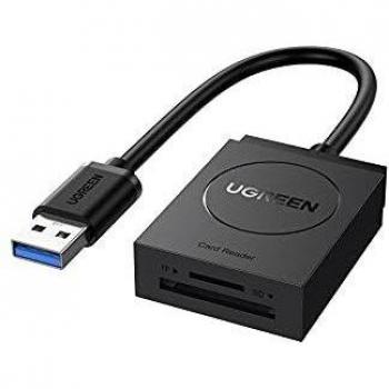 UGREEN SD Card Reader, USB 3.0 to TF/SD Cards Adapter, External Memory Card Adapter, Dual Card Slots Simultaneously for SDXC, SDHC, SD, MMC, RS-MMC, Micro SDXC, Micro SDHC Card