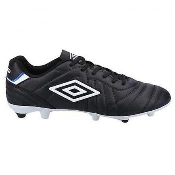 Botas de fútbol de cuero Umbro Speciali Liga para hombre en color negro/blanco, talla 10 UK