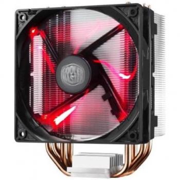 Cooler Master Hyper 212 LED CPU Cooler con Ventilador PWM de 120mm, Disipador con 4 Tubos de Calor de Contacto Directo, Compatible con Intel y AMD, Iluminación LED Roja