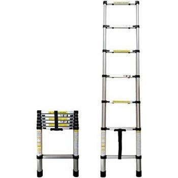 Escalera Telescópica de Aluminio - 2,00 Metros