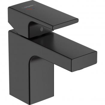 Grifo monomando para lavabo Vernis Shape CoolStart Matte Black con mezclador extraíble y desagüe sintético - Hansgrohe