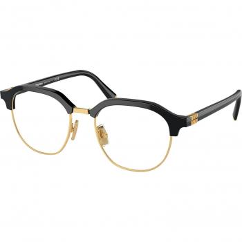 Miu Miu MU 10XV Col. 16K1O1 Donna Panthos Nero Eyewear, Female, Black, Size: 50 MM Optical Frame