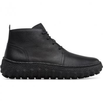 Camper K300330-001 GROUND - Botines de hombre en piel negro con suela Michelín