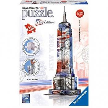 3D Puzzle Flag Edition - Empire State Building, 216 Pieces