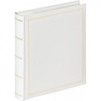 Álbum de fotos Memo Monza Blanco para 200 Fotos de 13x18 cm con encuadernación en piel sintética y dorado