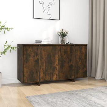 Aparador de madera de ingeniería 135x41x75 cm, Mueble de Almacenaje de Salón, Buffet para salón Moderno, Armario Auxiliar, Armario de Almacenamiento en color roble ahumado