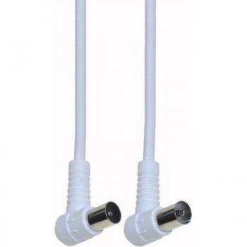 Cable Coaxial E+P HFW 2 de 2.5m con Conector Coaxial Plug y Jack (90 dB, Cable de Antena)