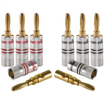 Poppstar 8X Bananas Altavoces; Banana Conector para Cable de Altavoz