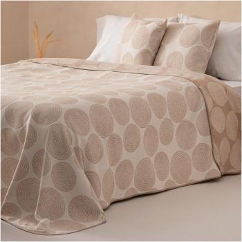 Colcha jacquard reversible Olea - Diseño ligero de algodón para entretiempo y verano