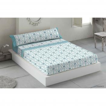 Juego de sábanas VOLUTAS Pierre Cardin Cama 90 cm Turquesa - Sedalinne