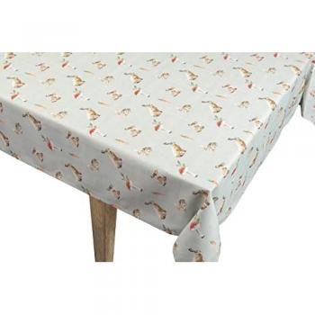 Mantel Antimanchas Conejos y Setas 145x160 cm - Textil Antimanchas
