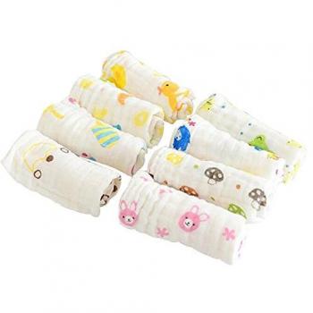 6pcs Muselinas Mantas de Muselina de Algodón Paños de Muselina para Bebés Recién Nacidos Facial Toallitas para Alimentación Lactancia Limpie Mano Rostro