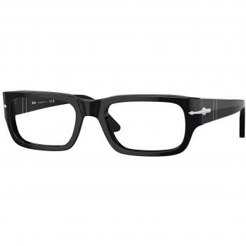 Persol PO3347V 95 Unisex Eyeglasses Black Size 53 with Blue Light Block