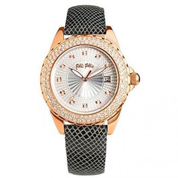 Reloj Análogico-Digital para Mujer Folli Follie WF1B028STN, Diámetro de 42 mm, Correa en Cuero, Automático