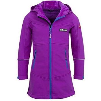 Trollkids Abrigo Softshell para Niñas Aurland, Color Fucsia/Azul Talla 3 años
