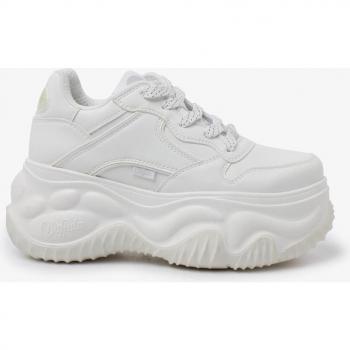 Buffalo Blader One Vegan Nappa - Zapatillas de mujer con plataforma y cordones (Blanco)