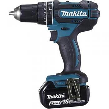 Makita DHP482RTJ - Taladro atornillador de percusión (incluye 2 baterías de 18 V, 5 Ah, iones de litio y estuche Makpac)