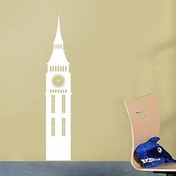 Color sš®lido filigrana de etiqueta engomada de la pared verde murales de la torre del reloj , y5723 white --58*50