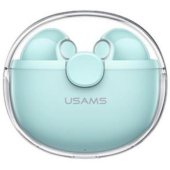Auriculares In-Ear Bluetooth 5.1 TWS Usams BU12 Verde con Control Táctil y Reducción de Ruido Activa, 5 horas de Autonomía