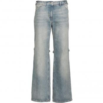 Courregès Women's Baggy Denim Jeans in Clear Blue | Size 38 | 124DPA214DE0016