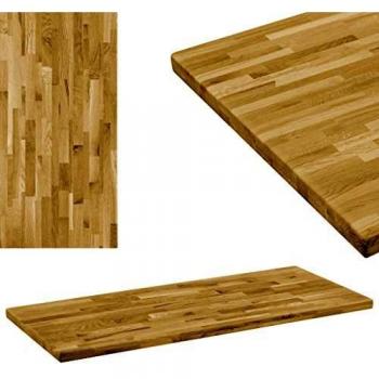vidaXL Roble Tablero Mesa Rectangular Madera 44 mm 140x60 cm Superficie Tapa