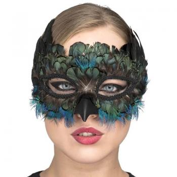 Antifaz de Pavo Real con Plumas My Other Me Steampunk