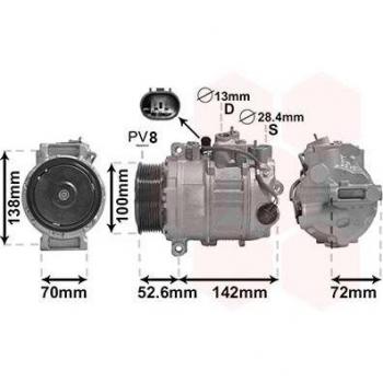 Compresor de aire acondicionado VAN WEZEL 3000K639