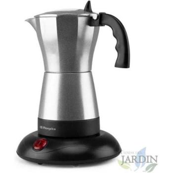 Cafetera eléctrica vintage italiana Orbegozo 480W, capacidad 3-6 tazas