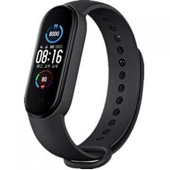 Xiaomi Band 5 Pulsera de Fitness Inteligente Monitor de Ritmo cardíaco 5ATM a Prueba de Agua * 11 Modos Deportivos 1.1 Pantalla AMOLED Negro （Versión Global）