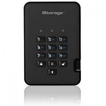 iStorage diskAshur2 SSD 4 TB -Secure Portable Solid State Drive - Password Protected, Dust/Water-Resistant, Hardware Encryption IS-DA2-256-SSD-4000-B