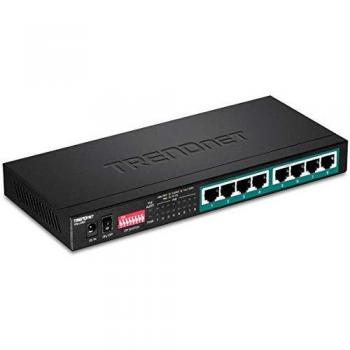 Trendnet TPE-LG80 8-Port Unmanaged Gigabit Ethernet Switch with Power over Ethernet (PoE) - Long Range Support