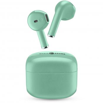 Auriculares True Wireless Bluetooth SWAG MS Verde - Autonomía de hasta 20 h, con micrófono y estuche de carga