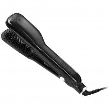 NK - Cepillo Alisador Profesional con Vapor, Potencia: 180 W, Niveles de Temperatura: 150º-230º, Monitor LCD, 680 gr, Negro