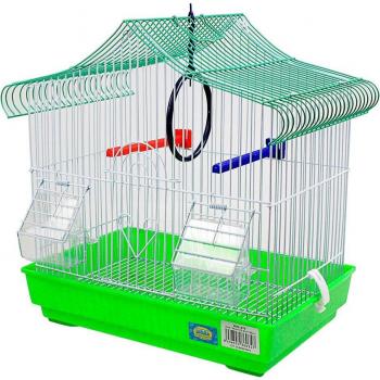 Jaula para pájaros con comederos, palos y columpios 34*23.5*36CM