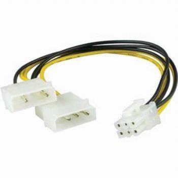 Cable Adaptador de Alimentación Molex a PCI Express (PCIe) 6-Pin