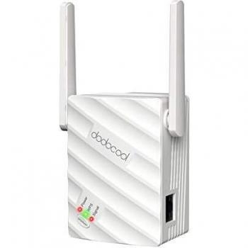 dodocool Repetidor WiFi 1200Mbps, Amplificador WiFi AC1200 867 Mbps 5GHz, 300Mbps 2.4GHz, Señal Extensor de Red WiFi Inalámbrico con Puerto RJ45 Gigabit Ethernet, Modo Ap, Botón WPS