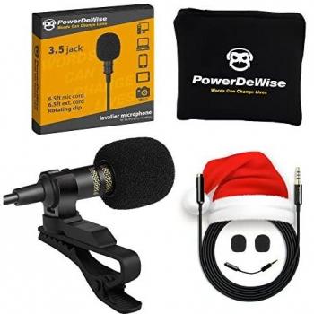 Micrófono de solapa de grado profesional para solapa Micrófono omnidireccional con sistema Easy Clip On perfecto para grabar en Youtube / Entrevista / Video Conferencia / Podcast / Dictado por voz / iPhone