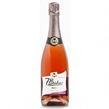 Cava Brut Rosado - 7 Búhos - 1 botella de 750 ml - Vino espumoso con burbujas finas y persistentes - Uva 100% Trepat - Cava afrutado y fresco - D.O. Conca de Barbera. Sparkling Wine