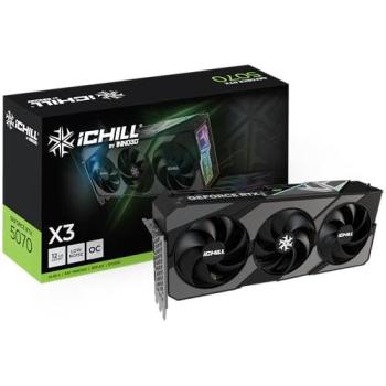 Tarjeta Gráfica Inno3D GeForce RTX 5070 iChill X3 12GB GDDR7 con HDMI y 3x DisplayPort